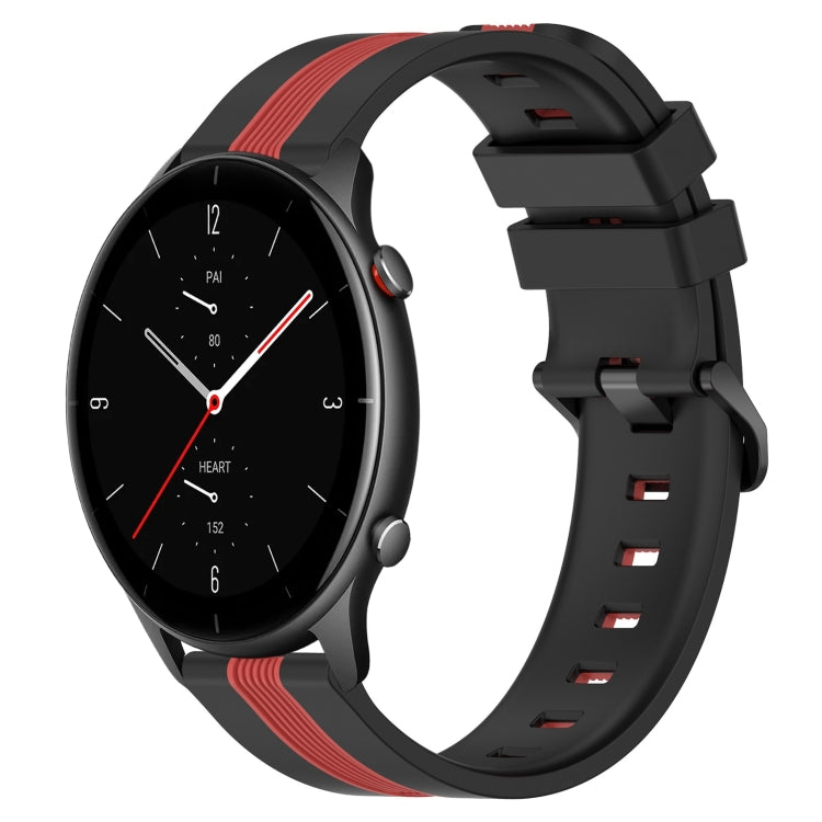 22mm Vertical Two-Color Silicone Watch Band, For Amazfit GTR 2e, For Amazfit GTR 2