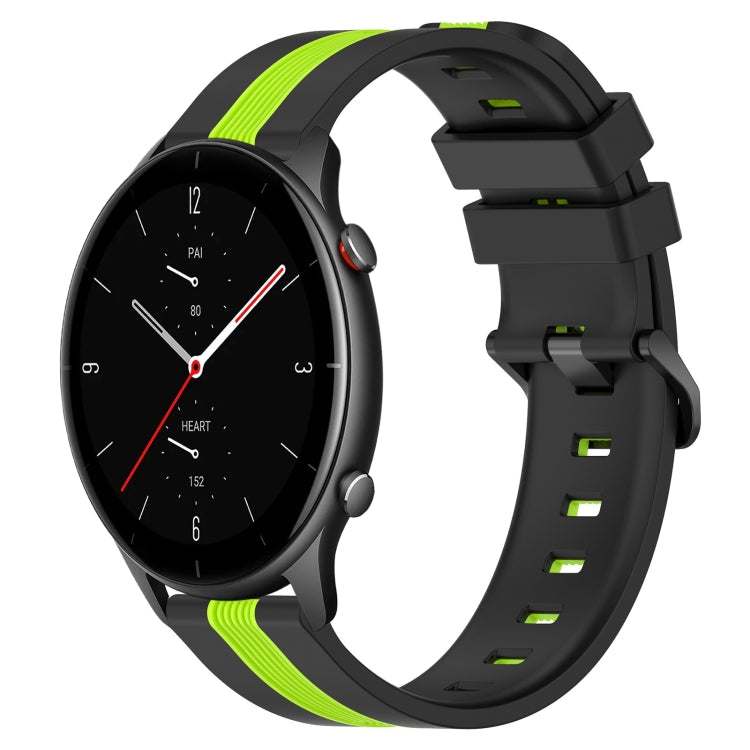 22mm Vertical Two-Color Silicone Watch Band, For Amazfit GTR 2e, For Amazfit GTR 2