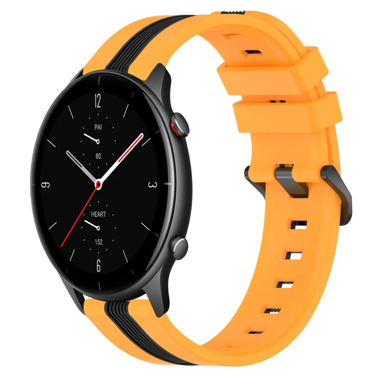 22mm Vertical Two-Color Silicone Watch Band, For Amazfit GTR 2e, For Amazfit GTR 2