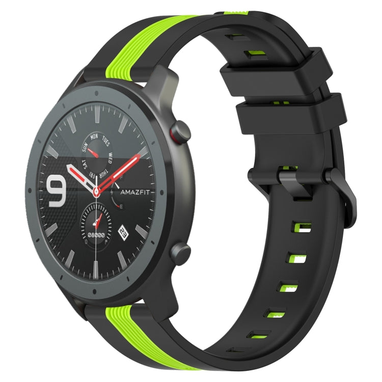 22mm Vertical Two-Color Silicone Watch Band, For Amazfit 3, For Amazfit GTR 47mm