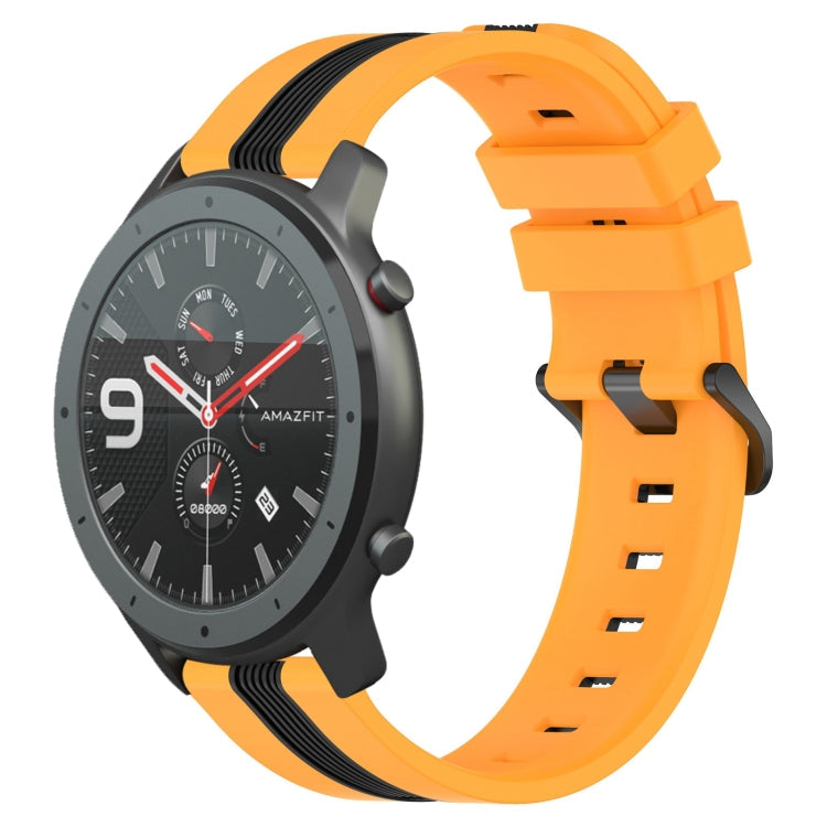 22mm Vertical Two-Color Silicone Watch Band, For Amazfit 3, For Amazfit GTR 47mm