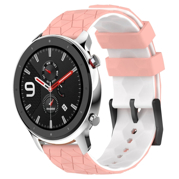 22mm Football Texture Two-Color Silicone Watch Band, For Amazfit GTR 4, For Amazfit GTR 4 Pro