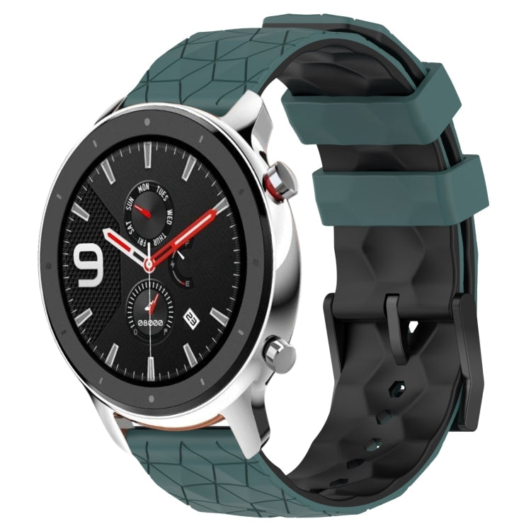 22mm Football Texture Two-Color Silicone Watch Band, For Amazfit GTR 4, For Amazfit GTR 4 Pro