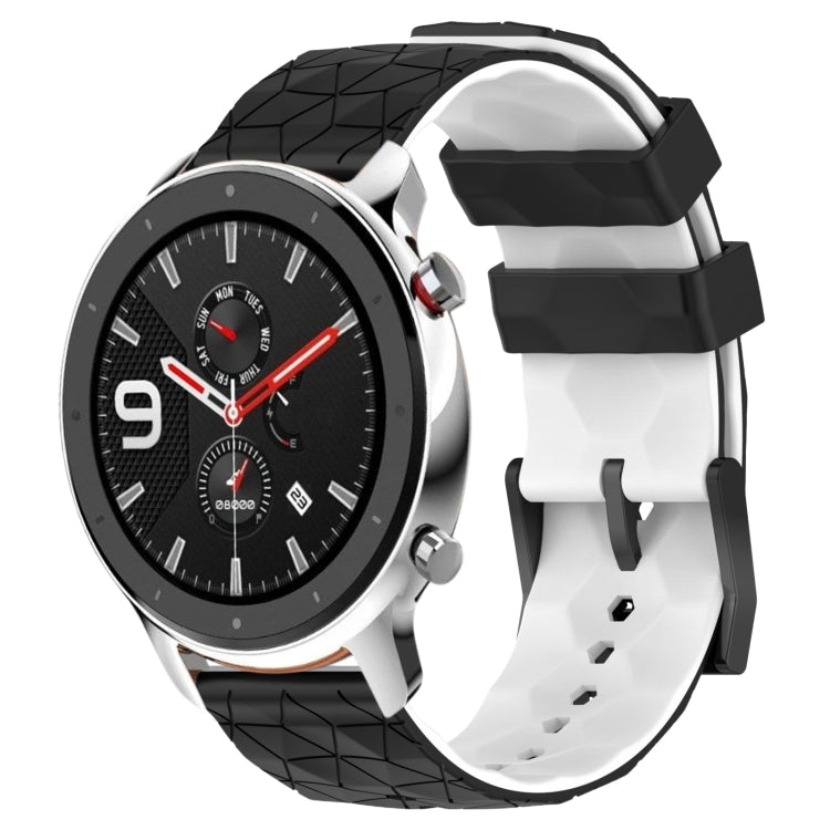 22mm Football Texture Two-Color Silicone Watch Band, For Amazfit GTR 4, For Amazfit GTR 4 Pro