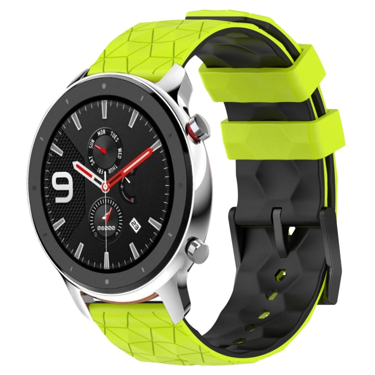 22mm Football Texture Two-Color Silicone Watch Band, For Amazfit GTR 4, For Amazfit GTR 4 Pro