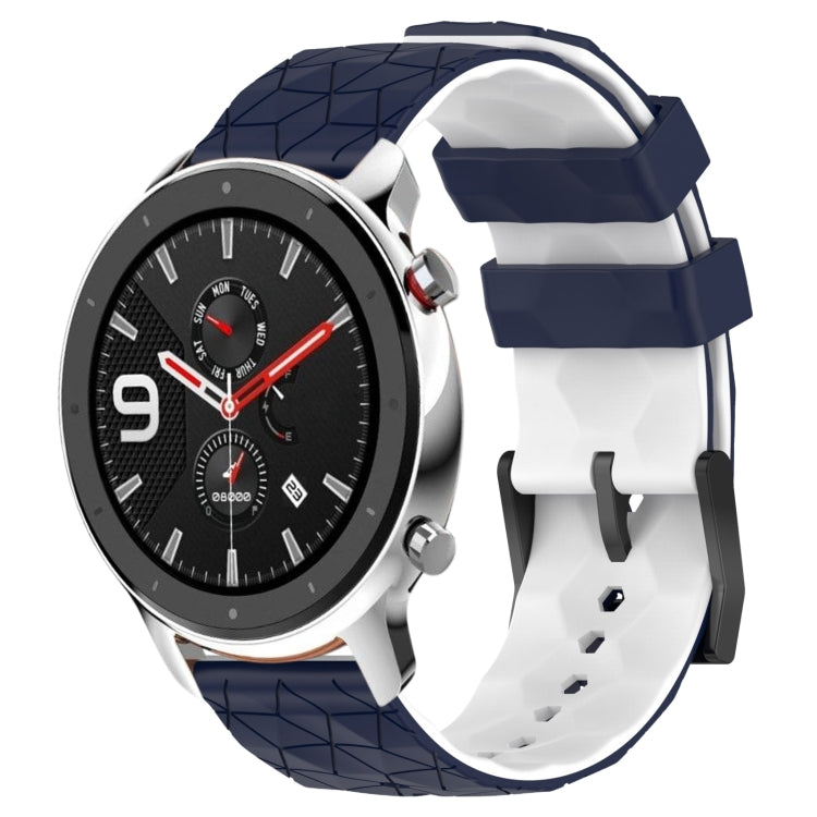22mm Football Texture Two-Color Silicone Watch Band, For Amazfit GTR 4, For Amazfit GTR 4 Pro