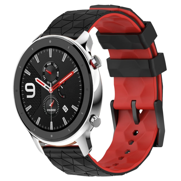 22mm Football Texture Two-Color Silicone Watch Band, For Amazfit GTR 4, For Amazfit GTR 4 Pro