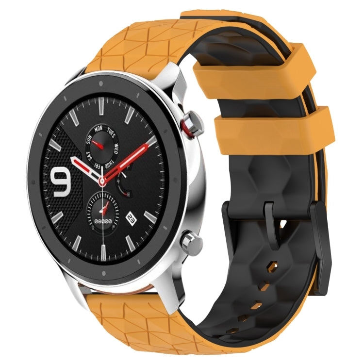 22mm Football Texture Two-Color Silicone Watch Band, For Amazfit GTR 4, For Amazfit GTR 4 Pro