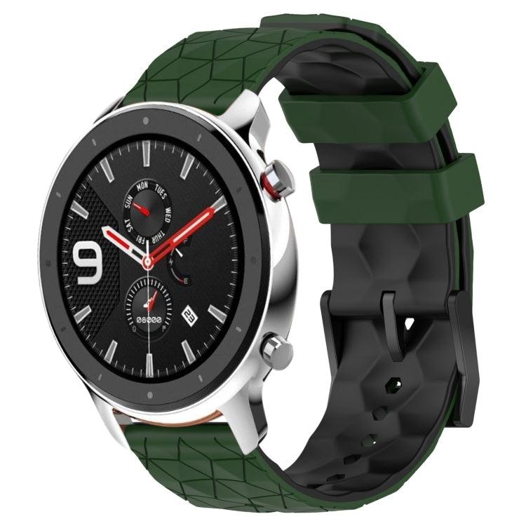 22mm Football Texture Two-Color Silicone Watch Band, For Amazfit GTR 4, For Amazfit GTR 4 Pro