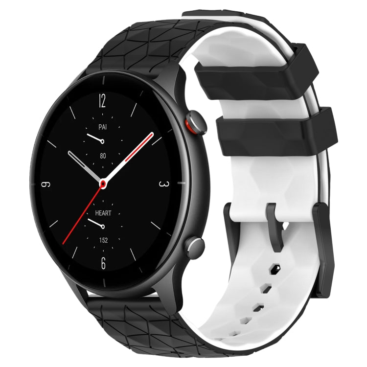 22mm Football Texture Two-Color Silicone Watch Band, For Amazfit GTR 2e, For Amazfit GTR 2