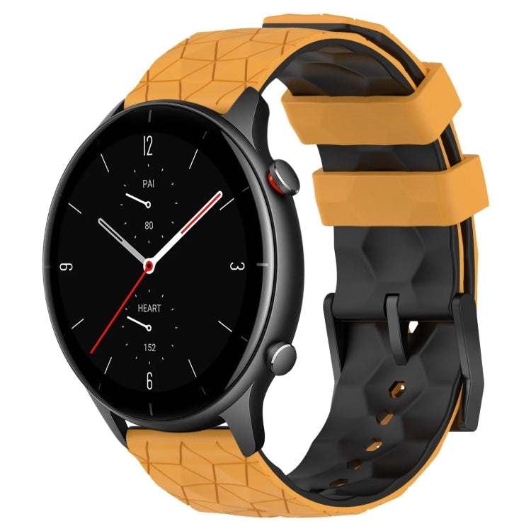 22mm Football Texture Two-Color Silicone Watch Band, For Amazfit GTR 2e, For Amazfit GTR 2