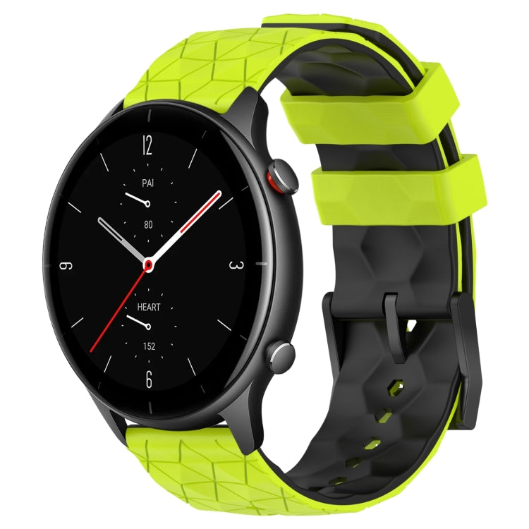 22mm Football Texture Two-Color Silicone Watch Band, For Amazfit GTR 2e, For Amazfit GTR 2