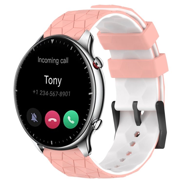 22mm Football Texture Two-Color Silicone Watch Band, For Amazfit GTR 2e, For Amazfit GTR 2