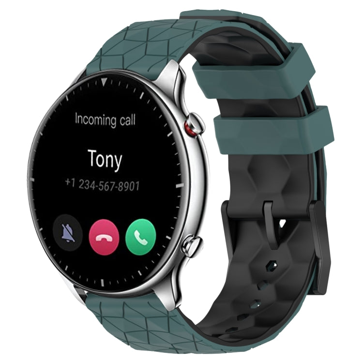 22mm Football Texture Two-Color Silicone Watch Band, For Amazfit GTR 2e, For Amazfit GTR 2