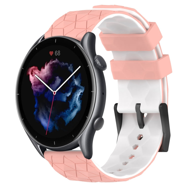 22mm Football Texture Two-Color Silicone Watch Band, For Amazfit 3, For Amazfit GTR 47mm