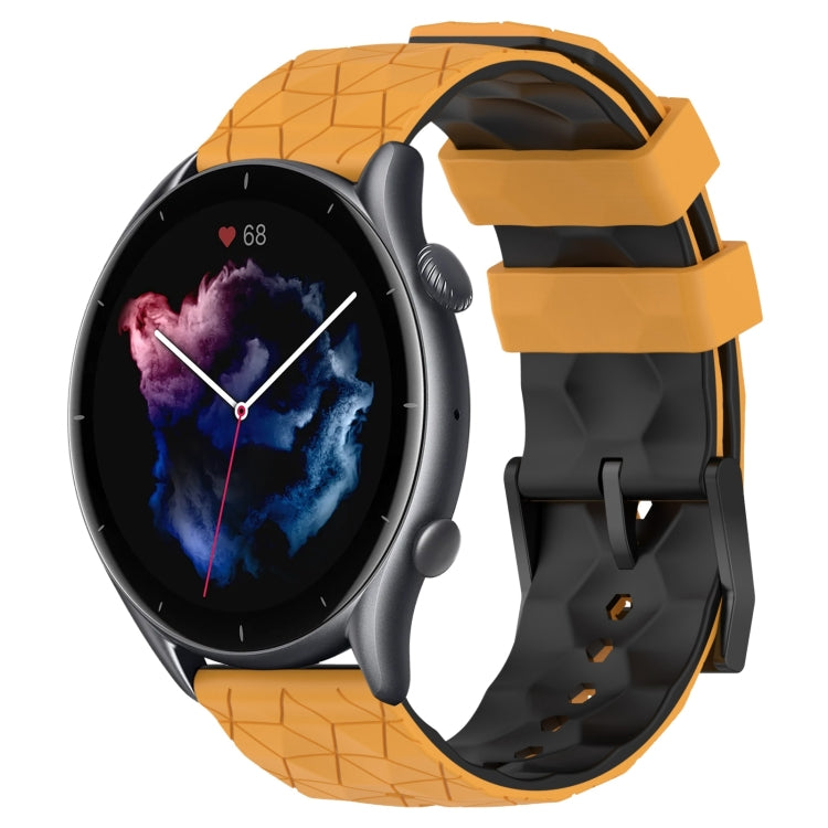 22mm Football Texture Two-Color Silicone Watch Band, For Amazfit 3, For Amazfit GTR 47mm