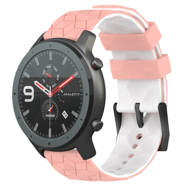 22mm Football Texture Two-Color Silicone Watch Band, For Amazfit 3, For Amazfit GTR 47mm