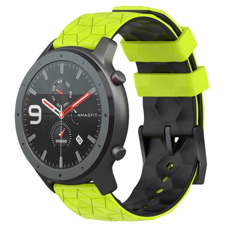 22mm Football Texture Two-Color Silicone Watch Band, For Amazfit 3, For Amazfit GTR 47mm