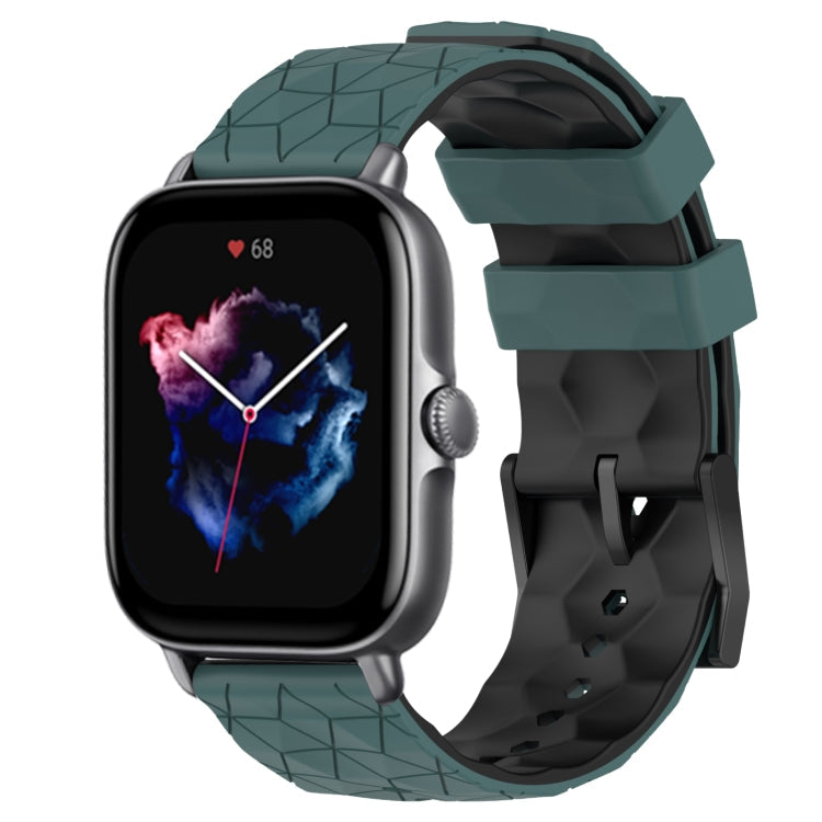 20mm Football Texture Two-Color Silicone Watch Band, For Amazfit GTS 4, For Amazfit GTS 3