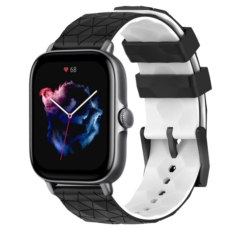 20mm Football Texture Two-Color Silicone Watch Band, For Amazfit GTS 4, For Amazfit GTS 3