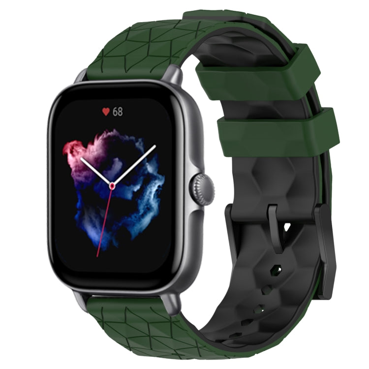 20mm Football Texture Two-Color Silicone Watch Band, For Amazfit GTS 4, For Amazfit GTS 3