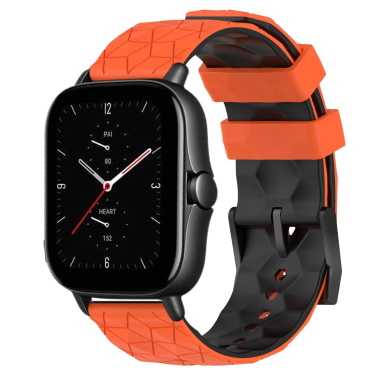 20mm Football Texture Two-Color Silicone Watch Band, For Amazfit GTS 2E, For Amazfit GTS 2 Mini
