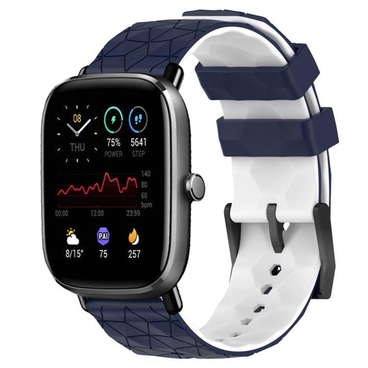 20mm Football Texture Two-Color Silicone Watch Band, For Amazfit GTS 2E, For Amazfit GTS 2 Mini