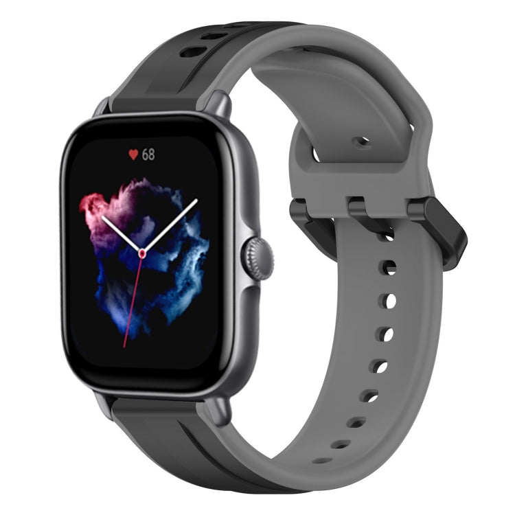 20mm Convex Loop Two-Color Silicone Watch Band, For Amazfit GTS 4, For Amazfit GTS 3