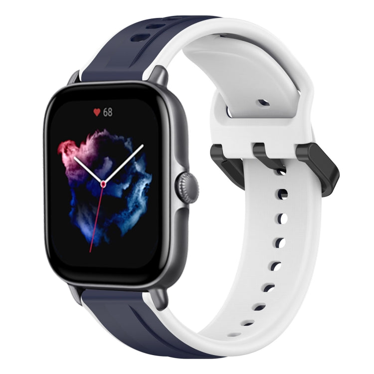 20mm Convex Loop Two-Color Silicone Watch Band, For Amazfit GTS 4, For Amazfit GTS 3