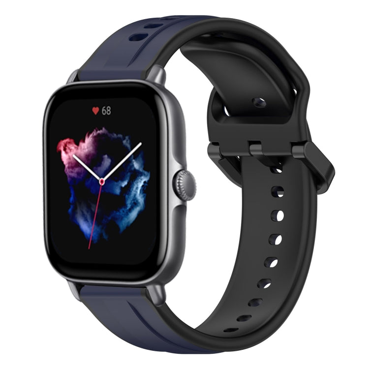 20mm Convex Loop Two-Color Silicone Watch Band, For Amazfit GTS 4, For Amazfit GTS 3