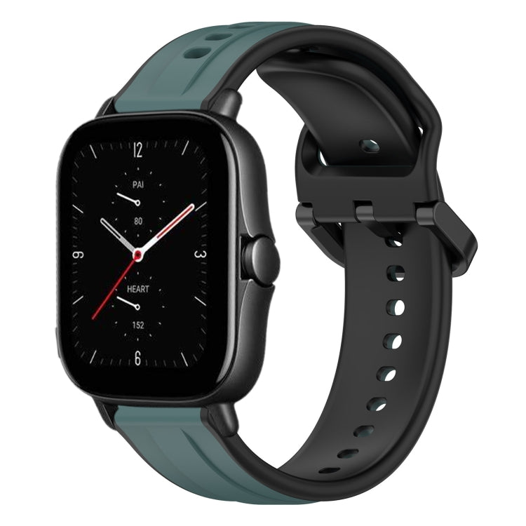 20mm Convex Loop Two-Color Silicone Watch Band, For Amazfit GTS 2E, For Amazfit GTS 2 Mini