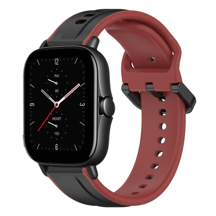 20mm Convex Loop Two-Color Silicone Watch Band, For Amazfit GTS 2E, For Amazfit GTS 2 Mini
