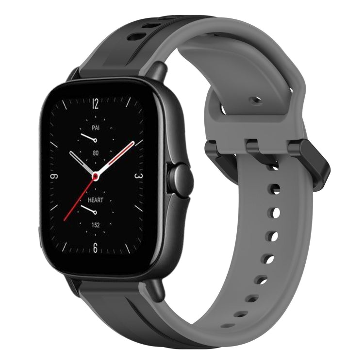 20mm Convex Loop Two-Color Silicone Watch Band, For Amazfit GTS 2E, For Amazfit GTS 2 Mini