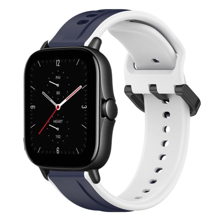 20mm Convex Loop Two-Color Silicone Watch Band, For Amazfit GTS 2E, For Amazfit GTS 2 Mini