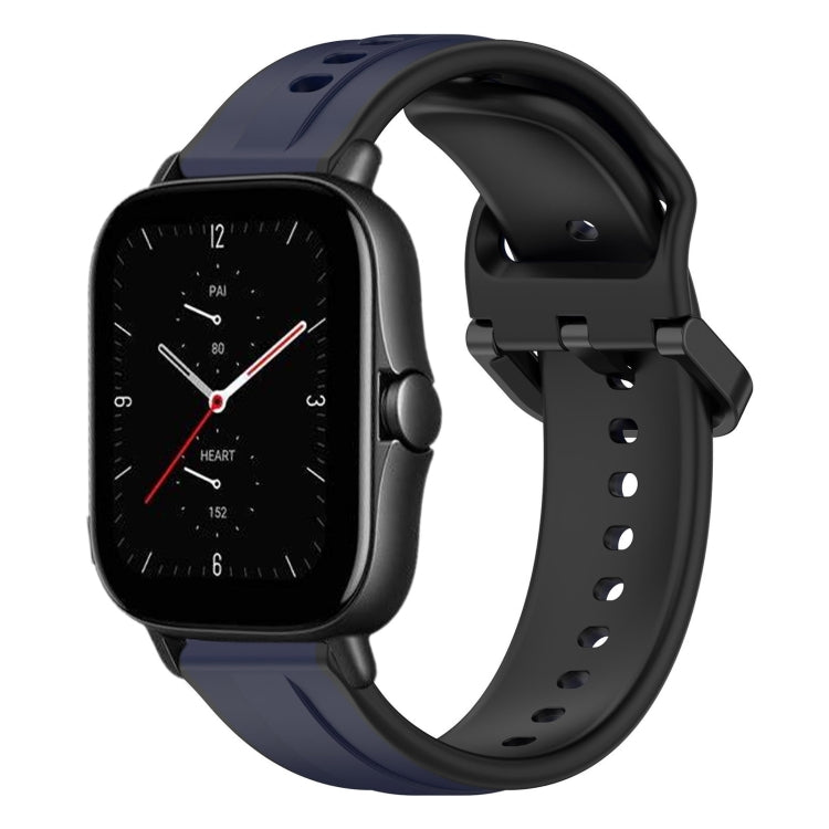 20mm Convex Loop Two-Color Silicone Watch Band, For Amazfit GTS 2E, For Amazfit GTS 2 Mini