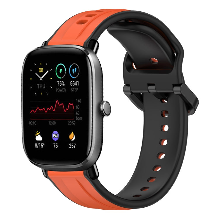 20mm Convex Loop Two-Color Silicone Watch Band, For Amazfit GTS 2E, For Amazfit GTS 2 Mini