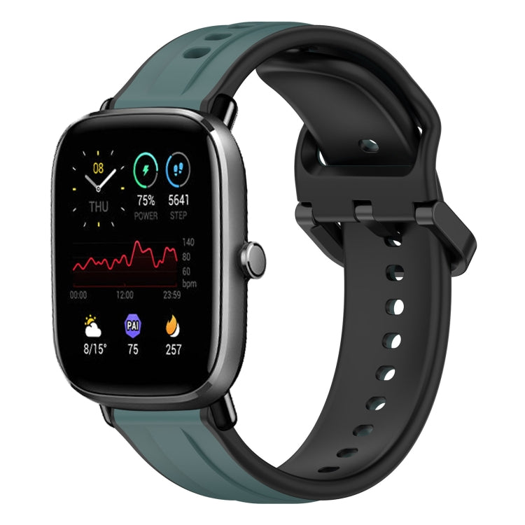 20mm Convex Loop Two-Color Silicone Watch Band, For Amazfit GTS 2E, For Amazfit GTS 2 Mini