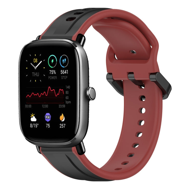 20mm Convex Loop Two-Color Silicone Watch Band, For Amazfit GTS 2E, For Amazfit GTS 2 Mini