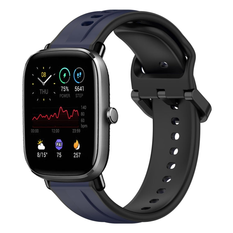 20mm Convex Loop Two-Color Silicone Watch Band, For Amazfit GTS 2E, For Amazfit GTS 2 Mini
