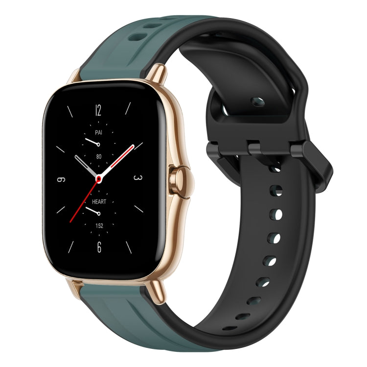 20mm Convex Loop Two-Color Silicone Watch Band, For Amazfit GTS 2, For Amazfit GTS