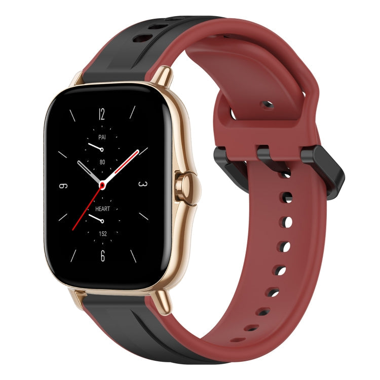 20mm Convex Loop Two-Color Silicone Watch Band, For Amazfit GTS 2, For Amazfit GTS