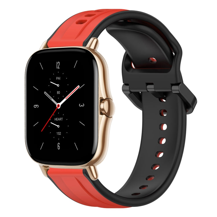 20mm Convex Loop Two-Color Silicone Watch Band, For Amazfit GTS 2, For Amazfit GTS
