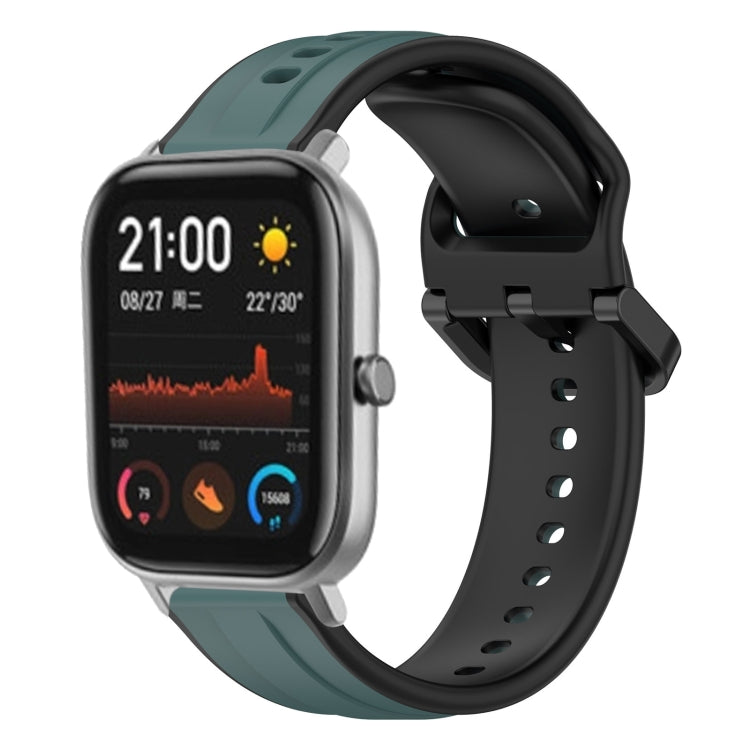 20mm Convex Loop Two-Color Silicone Watch Band, For Amazfit GTS 2, For Amazfit GTS