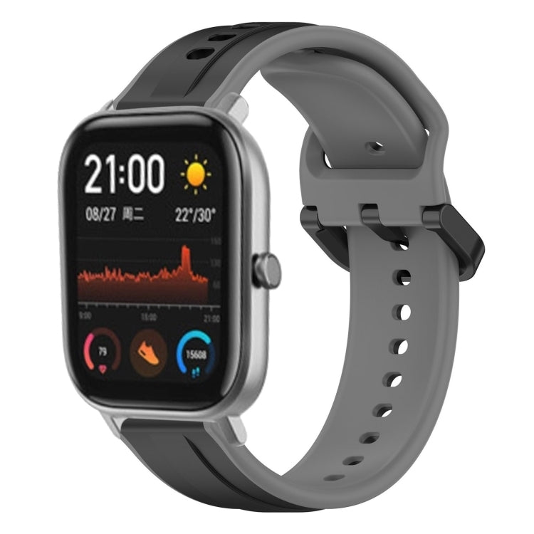 20mm Convex Loop Two-Color Silicone Watch Band, For Amazfit GTS 2, For Amazfit GTS