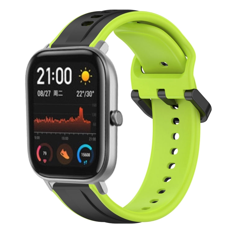 20mm Convex Loop Two-Color Silicone Watch Band, For Amazfit GTS 2, For Amazfit GTS