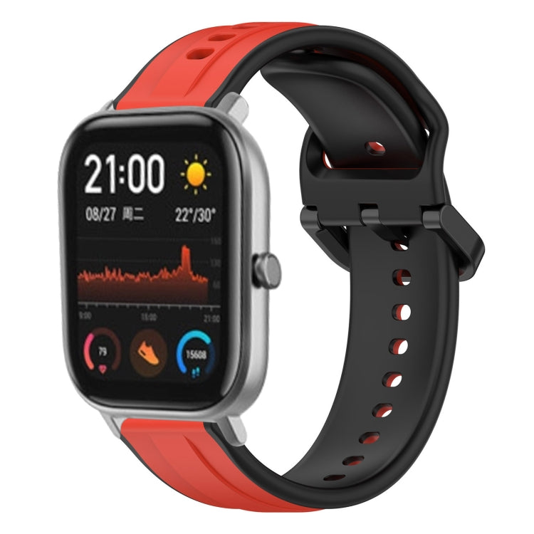 20mm Convex Loop Two-Color Silicone Watch Band, For Amazfit GTS 2, For Amazfit GTS