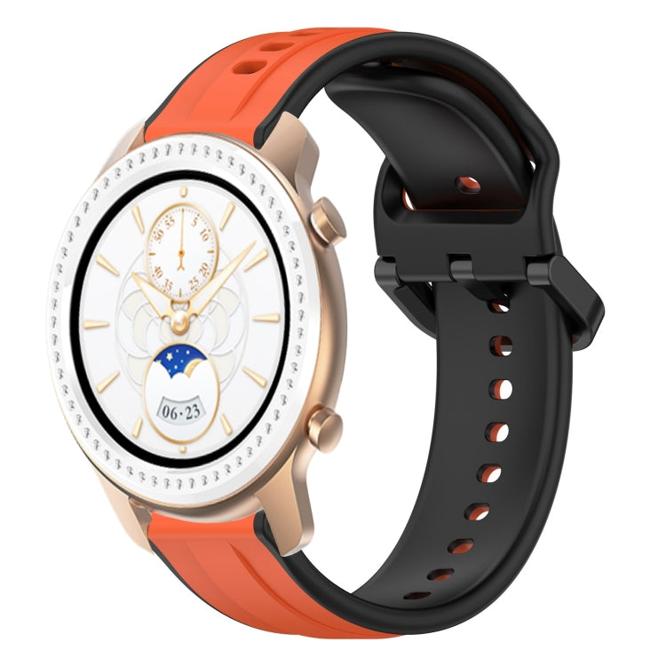 20mm Convex Loop Two-Color Silicone Watch Band, For Amazfit GTR 42MM, For Amazfit Pop Pro