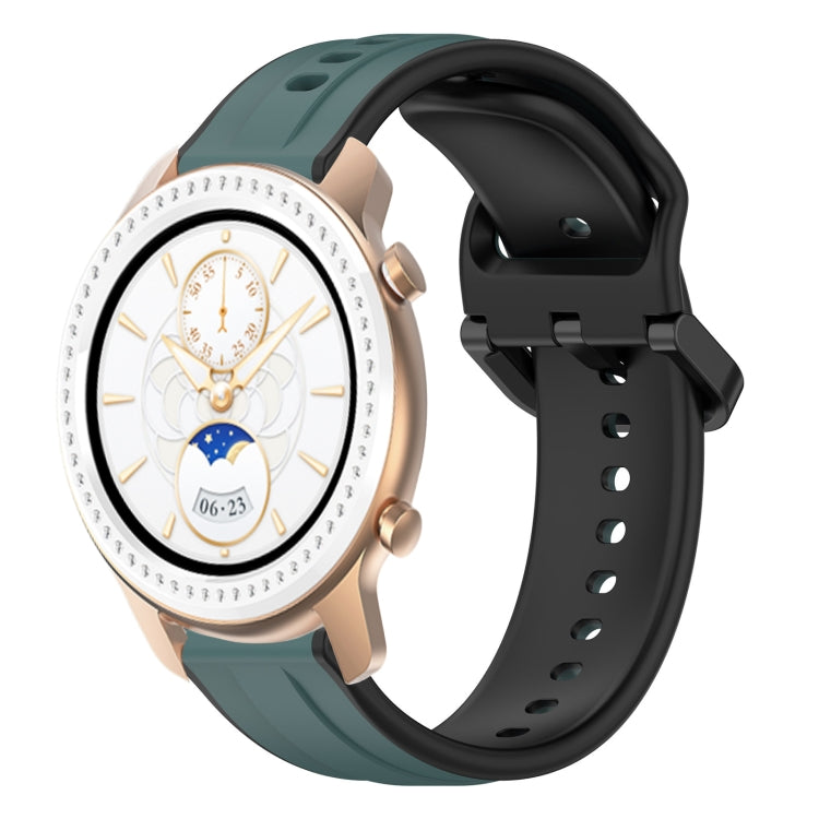 20mm Convex Loop Two-Color Silicone Watch Band, For Amazfit GTR 42MM, For Amazfit Pop Pro
