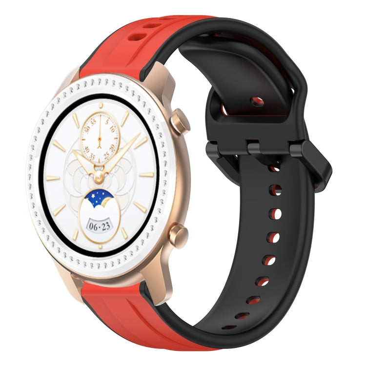 20mm Convex Loop Two-Color Silicone Watch Band, For Amazfit GTR 42MM, For Amazfit Pop Pro