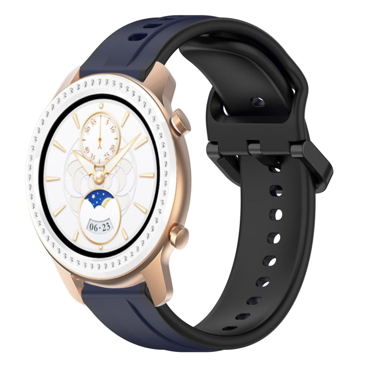 20mm Convex Loop Two-Color Silicone Watch Band, For Amazfit GTR 42MM, For Amazfit Pop Pro